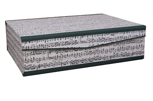 > Music boxes, boxes for music books